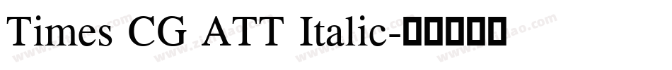 Times CG ATT Italic字体转换